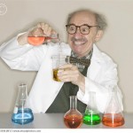 Mad Scientist Mixing Chemicals