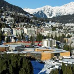Aerial Photo of Davos with the congress centre